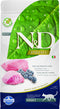 N&D PRIME CAT Adult Lamb & Blueberry 1,5 kg – Krmivo pro dospělé kočky s jehněčím masem a borůvkami, balení 1,5kg.