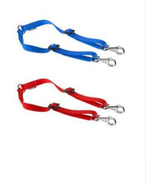 Rozdvojka nylon TWIN 15/42 15mm x 28-42cm mix - Nylonová rozdvojka pro psy, ideální pro venčení dvou zvířat současně.