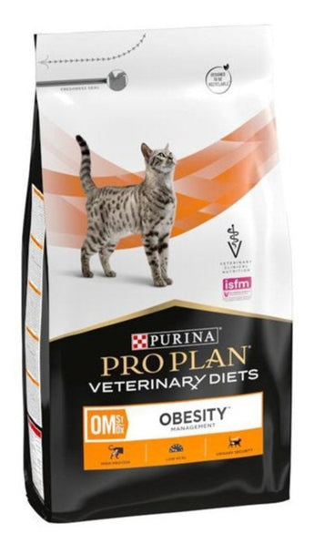 Purina PPVD Feline OM Obesity Management 5kg - Krmivo pro kočky s nadváhou, pomáhá udržet ideální váhu a podporuje zdravý metabolismus.
