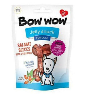 Bow wow poch. Salámová kolečka hovězí a kolagen 80g