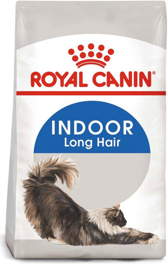 Royal Canin Feline Indoor Long Hair 400g – Krmivo pro kočky s dlouhou srstí žijící uvnitř, podpora srsti a zdraví, balení 400g.