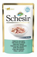 Schesir Cat kapsa Adult tuňák/pražma 50g - Kapsa pro kočky s tuňákem a pražmou, ideální pro zdraví a vitalitu.