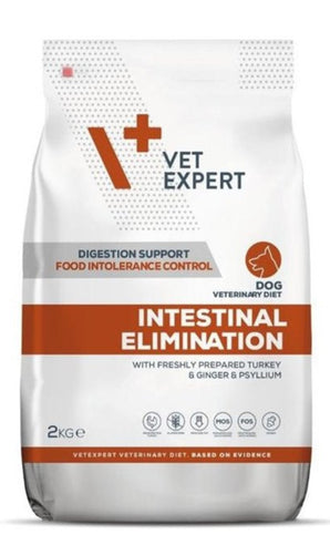 Eliminační dieta VetExpert VD 4T Intestinal pro psy s potravní alergií, 2 kg.