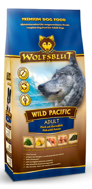 Granule Wolfsblut Dog Adult Wild Pacific s rybím masem pro dospělé psy, 2 kg.