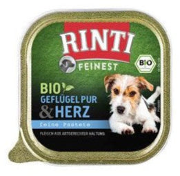 Rinti Dog BIO vanička drůbeží srdíčka 150g - Přírodní pamlsek pro psy, ideální pro zdraví zubů a trávení.