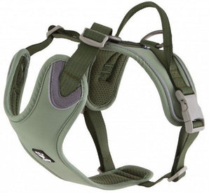 Postroj Hurtta Weekend Warrior ECO zelený 100-120cm - Ekologický postroj pro psy, ideální pro aktivní výlety a procházky.
