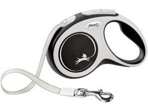 Vodítko FLEXI Comfort XS pásek 3m/12kg černá, ideální pro malé psy do 12 kg, délka 3 metry, černá barva.