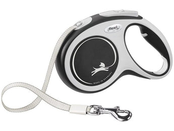 Vodítko FLEXI Comfort M, černé, pásek 5m pro psy do 25kg.