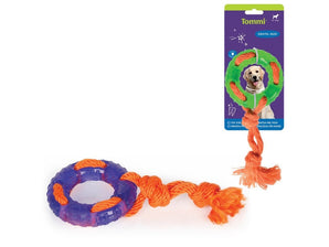 Hračka pes Denta Roo Záchranný kruh 22cm/9,5cm - ideální hračka pro psy k přetahování, pomáhá udržovat zdraví ústní dutiny.