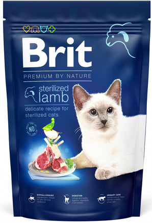 Brit Premium by Nature Cat Sterilized Lamb 1,5 kg – Granule pro sterilizované kočky s jehněčím masem, balení 1,5 kg.