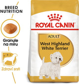 Royal Canin Breed West High White Terrier 500g – Krmivo pro West Highland teriéry, podpora zdraví srsti a kůže, balení 500g.