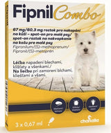 Fipnil Combo, 67/60,3 mg, S Dog Spot-on, 3x0,67 ml, ochrana před blechami a klíšťaty.