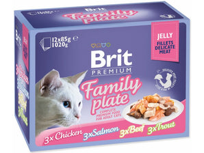 Brit Premium Cat D Fillets in Jelly Family Plate 12 x 85g