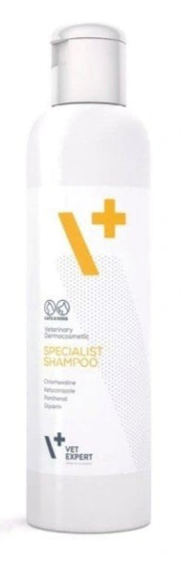 Veterinární šampon VetExpert Specialist pro citlivou pokožku psů a koček, 250 ml.