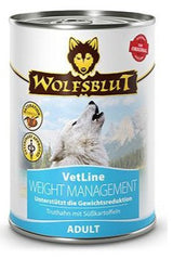 Konzerva Wolfsblut Dog VetLine Weight Management pro redukci hmotnosti psů, 395 g.