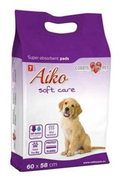 Podložka absorpční pro psy Aiko Soft Care, velikost 60x58 cm, balení 7 kusů.