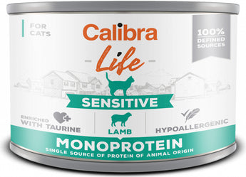 Calibra Life Sensitive Lamb 200 g - Konzerva pro citlivé kočky s jehněčím masem. Balení 200 g.