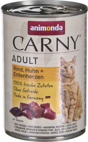 Carny Adult Hovězí & Kuře 400 g - Konzerva pro dospělé kočky s hovězím a kuřecím masem. Balení 400 g.