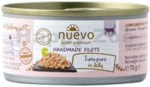 Nuevo Handmade Cat Adult kuře s tuňákem 70 g – Krmivo pro dospělé kočky s kuřetem a tuňákem v želé, balení 70 g.
