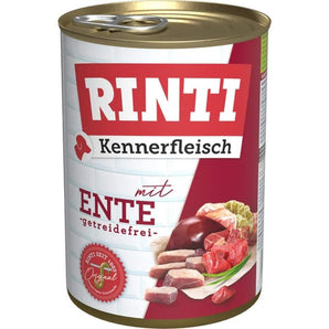 Rinti Dog Kennerfleisch konzerva kachní srdce 400g - Konzerva s kachními srdci pro zdraví a vitalitu.