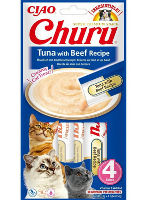 Churu Cat Tuna with Beef Recipe 4x14g