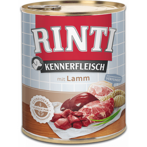 Rinti Dog Kennerfleisch konzerva jehně 800g - Konzerva s jehněčím v praktickém velkém balení.