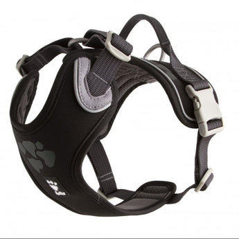 Postroj Hurtta Weekend Warrior černý 80-100cm - Postroj pro velké psy s pohodlným designem v černé barvě pro aktivní venčení.