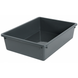 WC kočka ECO S 285x385x95mm šedá - Kočičí WC, šedé barvy, ideální pro malé kočky, s přírodními materiály pro zajištění hygieny.