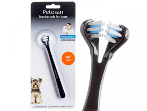 Petosan dvouhlavý zubní kartáček pro psy, velikost Toy Dog, speciální péče.