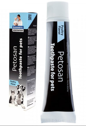 Petosan drůbeží zubní pasta pro psy, 70 g/50 ml tuba, efektivní péče o zuby.