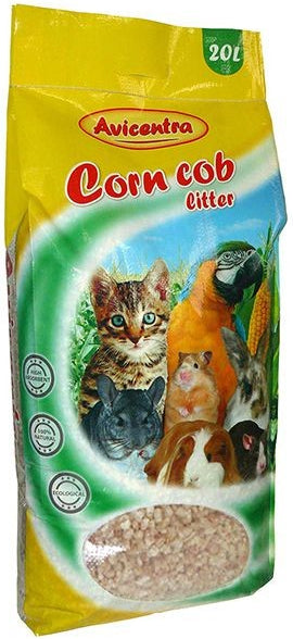 Corn Cob Litter Kukuřičná podestálka hrubá 20 l – Hrubá kukuřičná podestýlka Corn Cob, balení 20 l.