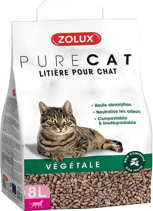 Podestýlka PURECAT natural absorb. rostlinná 8l – Rostlinná absorpční podestýlka, balení 8 l.