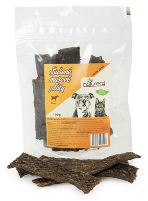 Pochoutka pro psy z kozího masa, 100g balení.