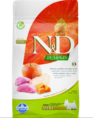 N&D Pumpkin DOG Adult Mini Boar & Apple 800g