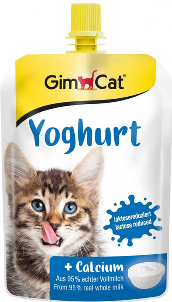GimPet jogurt Cat 150g – Jogurtová pochoutka pro kočky, bohatá na vápník a bílkoviny, balení 150g
