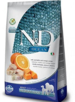 N&D OCEAN DOG Adult M/L Codfish & Pumpkin & Orange 2,5kg