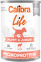 Calibra Dog Life konz. Puppy & Junior Lamb & Rice 400g – Konzerva pro štěňata a mladé psy s jehněčím a rýží, balení 400 g.