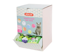 Hračka kočka Display zvonící míčky 204ks Zolux