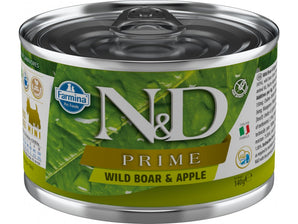 N&D DOG PRIME Adult Boar & Apple Mini, 140 g, krmivo pro psy s divočákem a jablkem.