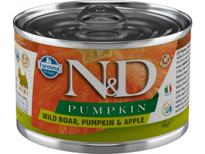 N&D DOG PUMPKIN Adult Boar & Apple Mini, 140 g, krmivo s divočákem a jablkem.