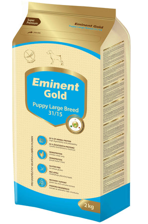 Krmivo pro štěňata velkých plemen, 2 kg, podporuje zdravý růst a vývoj kostí a kloubů.
