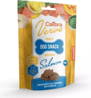 Calibra Dog Verve Crunchy Snack Fresh Salmon 150 g, křupavé pamlsky s čerstvým lososem.