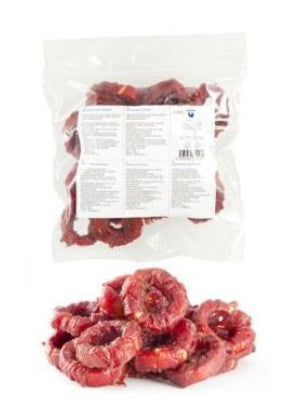 WANT Dog poch. Kachní kroužek+ryba(kalamáry) 100g - Pamlsek s rybími bílkovinami, ideální pro zdraví kloubů a srsti.
