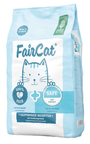 Green Petfood FairCat Safe 7,5kg - krmivo pro kočky, které podporuje zdraví, vyvážený obsah živin a přispívá k celkové pohodě koček s citlivým zažíváním.