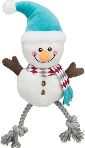 Vánoční hračka pes Xmas SNOWMAN plyš/bavlna 41cm TR