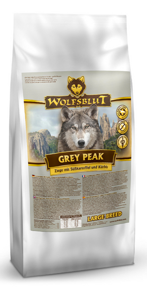 Granule Wolfsblut Dog Large Breed Grey Peak s kozím masem pro velká plemena, 2 kg.