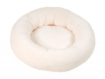 Plyšový kulatý pelíšek Amélie 50cm v béžové barvě.