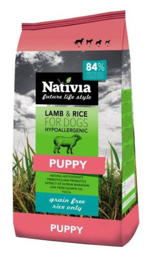 Krmivo pro štěňata Nativia Dog Puppy Lamb&Rice 15kg s jehněčím a rýží