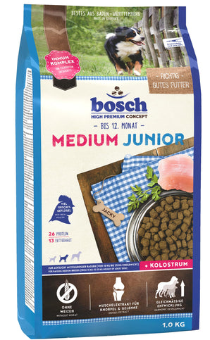 Bosch Dog Junior Medium, 1 kg, výživné krmivo pro štěňata.