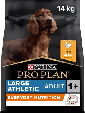 ProPlan Dog Adult Large Athletic OptiHealth Chick 14kg - balení 14 kg krmiva pro dospělé psy velkých atletických plemen s kuřecí příchutí.